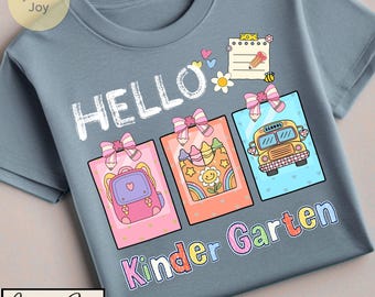 Coquette Pastel Hello PNG-bundel: Back to School Teacher Design (digitale download)