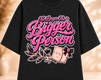 PNG "Ya no soy la persona más madura", PNG "Divertida era de villanos", Diseño de camiseta "Límites de coquetería", Frase viral de TikTok, Descarga instantánea