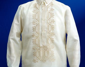 BARONG TAGALOG ピニャアバカ刺繍フィリピン民族衣装フィリピニアナ