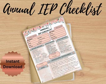 Lista de verificación anual del IEP