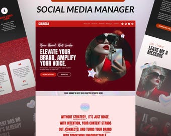 Coaching Social Media Website Template | Canva One-Page Design
