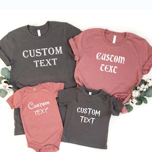 Custom Text Design Shirt | Matching Family Shirts | Personalized Writing Saying T-Shirt | Custom Tshirt | Personalized Trip Sleeping Pajamas