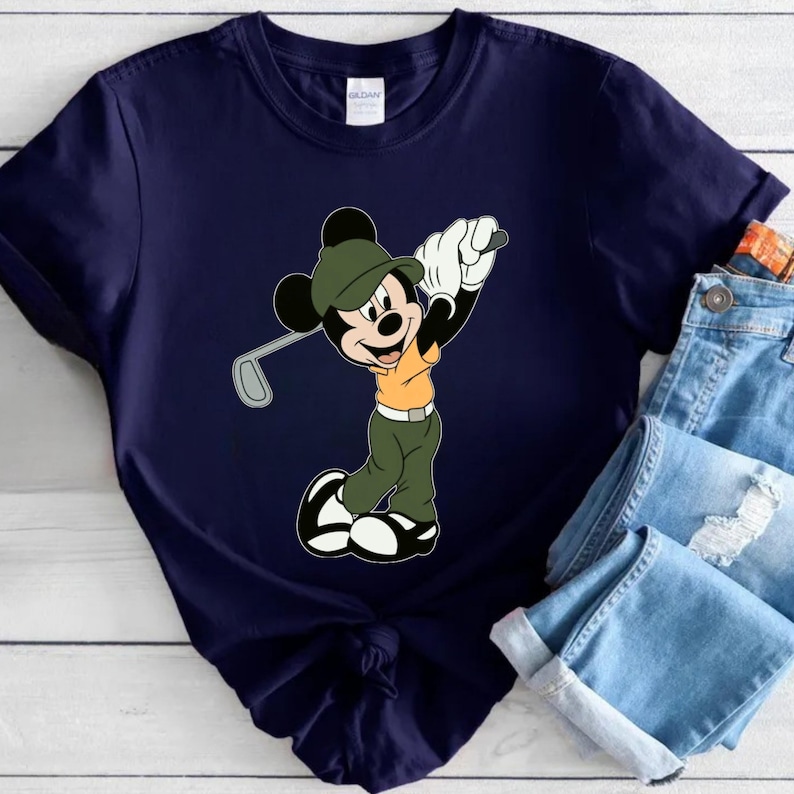 Personalize Name Mickey Golf T-Shirt, Mickey Mouse Golf Tournament Party Tee, Kids Disney Golf Shirt, Custom Disneyland Family Trip image 6