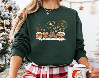 Disney Gingerbread Castle Sweatshirt Hoodie, Disney Christmas Shirt, Mickey Christmas Shirt, Disneyland Christmas Family Shirt