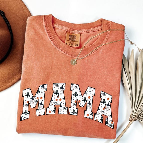 Comfort Colors® Halloween Mama  Shirt, Mom Halloween Shirt, Spooky Mama Shirt, Mama Halloween, Cute Ghost Shirt