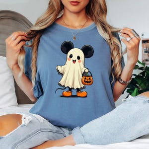 Camiseta de Mickey y Minnie Fantasma de Disney, Colores Cómodos, Camiseta de Halloween de Mickey, Camiseta de Halloween de Minnie, Camiseta de Halloween de Disney, 181911