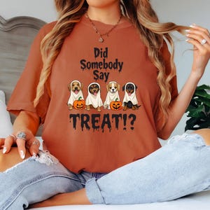 Comfort Colors® Halloween Golden Retriever Shirt, Halloween Dog Shirt, Ghost Dog Shirt, Dog Lover Gift,Dog Halloween Shirt,Golden Mama Shirt