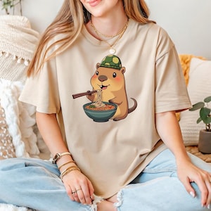 Three Capybara Vintage Graphic T-shirt, Retro Capybara Moon Tshirt, Capybara Lovers, Funny Capybara Tee, Oversized Washed Tee, Capybara Gift