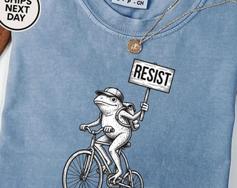 Portland Frog Resist Shirt, Comfort Colors Freedom Frog Shirt, Due Process Tee, Anti Maga Shirt, Activist T-shirt, Anti Trump Sweatshirt