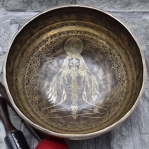 12 Inch Yogi Singing Bowl: Himalayan Chakra Healing, Handcrafted in Nepal