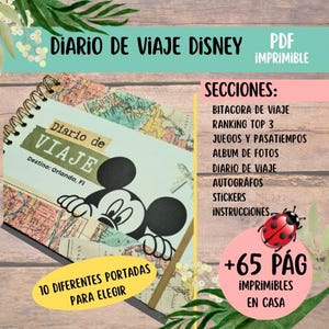 Disney Travel Journal. Interactive journal for kids. Travel activities. Printable PDF. Preserve magical family memories.