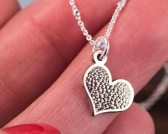 Teeny Tiny Pet Heart Charm  • Nose Charm • Dainty Pet Nose print  • Loved One's Fingerprints Jewelry • Memorial Gifts  • Pet Lover Gift