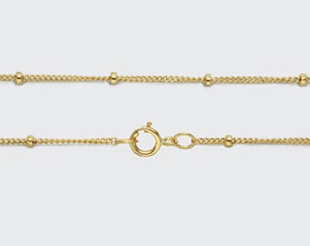 Gold Filled Chain Satellite 1mm with 1.9mm Ball