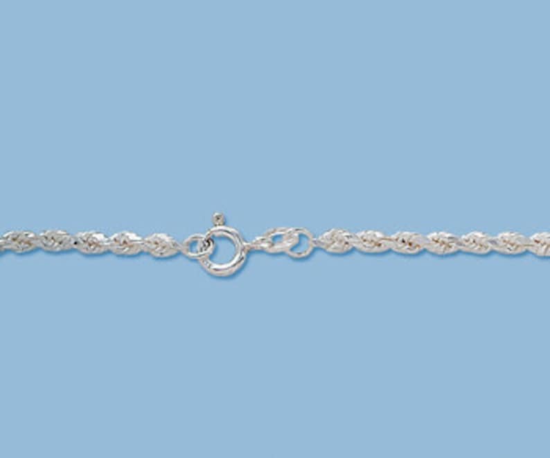 Sterling Silver 2.5 Mm Rope Chain - Etsy