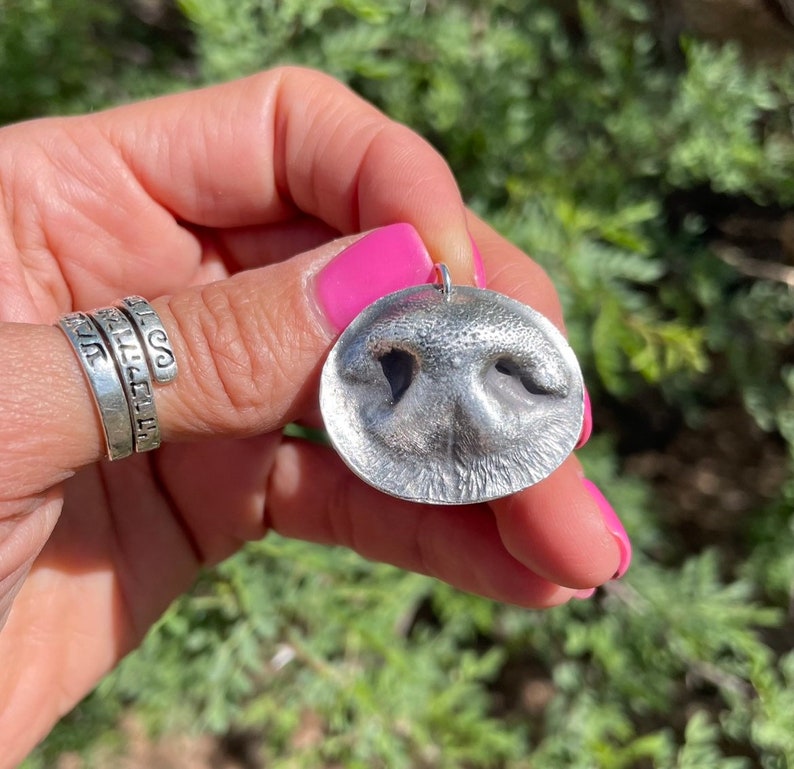 Pet Nose Impression In Fine Silver small image 10