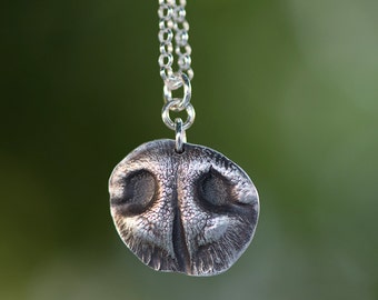 Pet Nose Impression In Fine Silver (small)