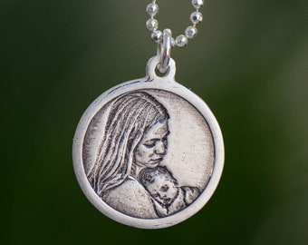 Custom Engraved Circular Photo Charm