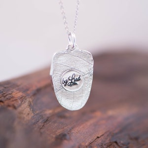Charm en argent avec empreintes digitales en forme d'empreinte digitale naturelle. image 7