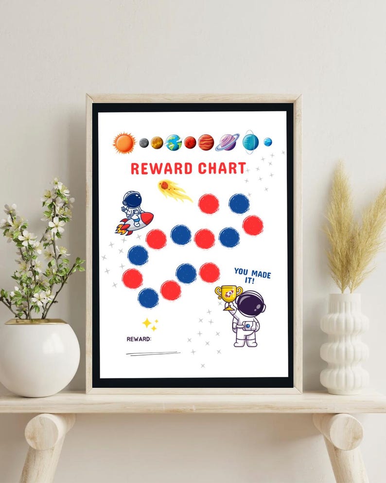 Printable Reward Chart for Kids – Behavior & Chore Chart – Toddler ...