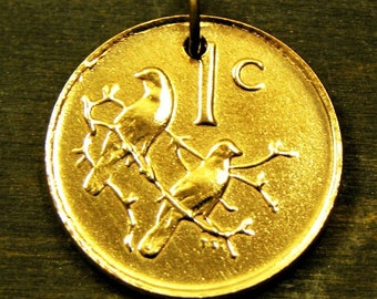 Bird Coin Pendant - South Africa/ Cape Sparrows/ Charm - Various Years