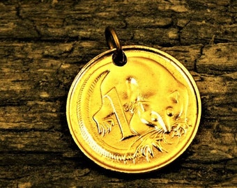 Small Australian Coin Pendant/ Charm - Possum/ Feather-Tailed Glider - Various Years - Copper