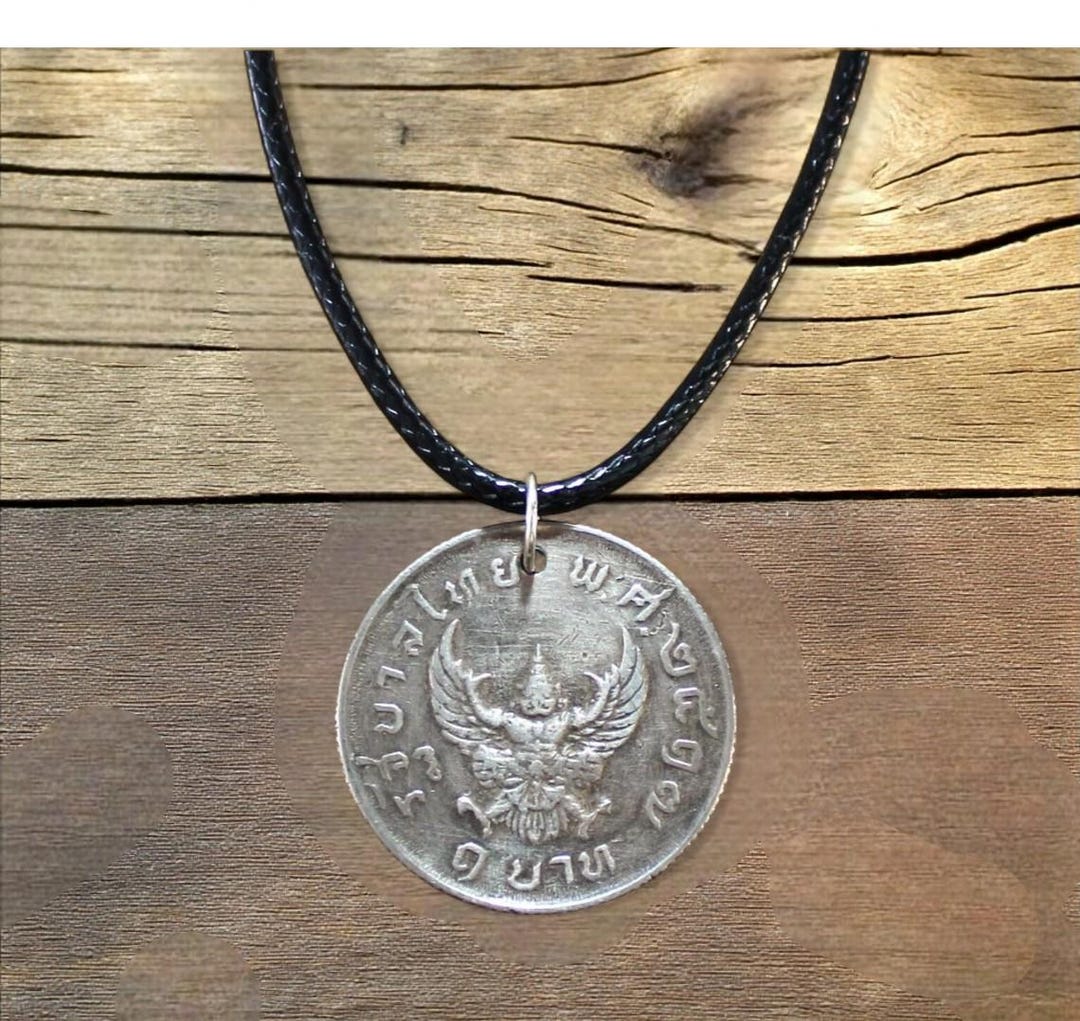 Garuda Coin Necklace - Thailand - Mythical Creature - 1974 N1269 - Etsy
