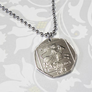 Entführung der Europa Münze Halskette - Zypern - 2004 - Charm #N334
