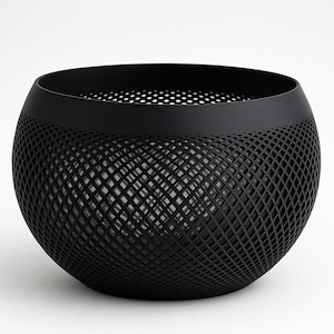 Modern 3D Printed Mesh Bowl – Minimalist Decorative Storage Basket | Custom Home Decor | Contemporary Centerpiece | Gift-Ready Design