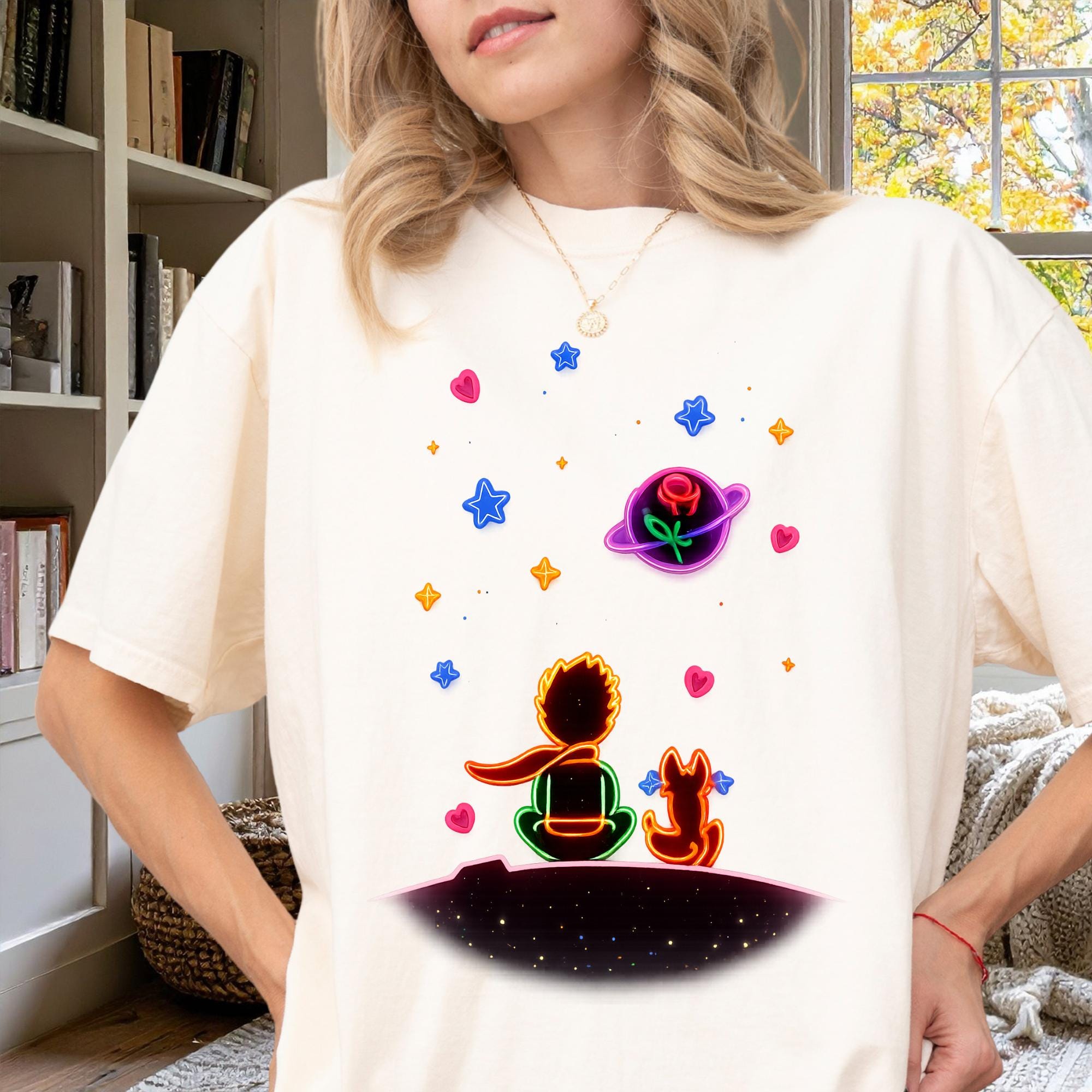 T-shirt Vintage Fiorucci 1993 Le Petit Prince Saint-Exupéry - Taille XS Homme - Neuf Avec étiquettes