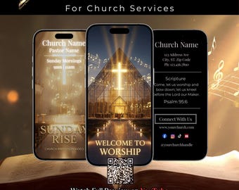 Animated Musical Church Invitation | Story‑Driven Worship Video | Editable Church Info | Canva Template + Music