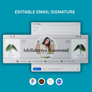 Editable Email Signature Template: Modern Canva Design (Instant Download)
