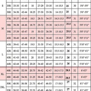 Size 38 Long Jacket (Chest 36-38 ) + (29-34 waist pants) (Overarm 44-46) (Neck 14.5-15.5) in 10 colors main image 1