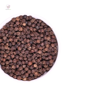 Premium Organic Black Pepper | Whole Piper nigrum | Freshly Dried Peppercorns | Spice  Herbal Blend | Natural Cooking & Wellness Gift