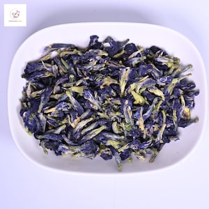 Organic Butterfly Pea Flower Tea | Natural Blue Herbal Tea | 100% Caffeine-Free | Freshly Dried Clitoria ternatea | Color-Changing Drink