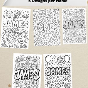 Personalized Name Coloring Pages: Custom Kids Activity, Gifts, Birthday Party Favors