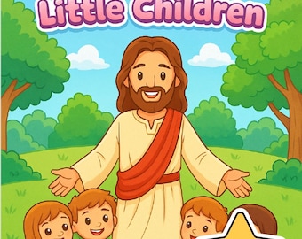 Jesus Welcomes Children Coloring Book: Sunday School Bible Story Pages Instant Download