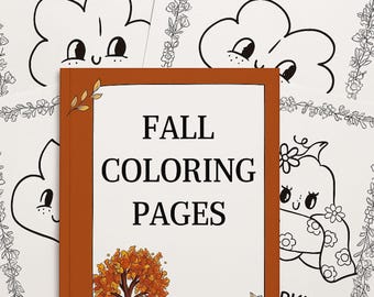Fall Coloring Pages | Cute Autumn Printables for Kids (PDF)