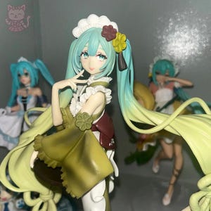 Miku Matcha 22cm, Anime, Figure, Decor, Toy, Statue, Gift, Kawaii