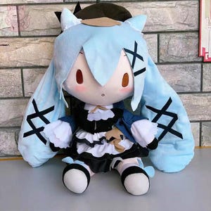 Blue Miku 40cm, Anime, Doll, Plush, Decor, Toy, Statue, Gift