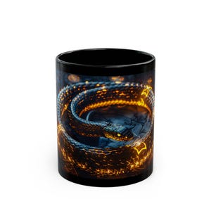 Ouroboros Serpent Mug: Gothic Coffee Cup, Witchy Altar Decor