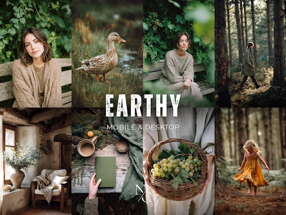 10 EARTHY Presets, Warm Rich Tones Presets for Outdoor Photography, Earthy Nature Filters, Travel Presets, Mobile & Desktop Lightroom Preset
