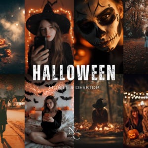 10 SPOOKY Halloween Lightroom-presets, humeurige fotofilters, Scary Dark-presets (digitale download)
