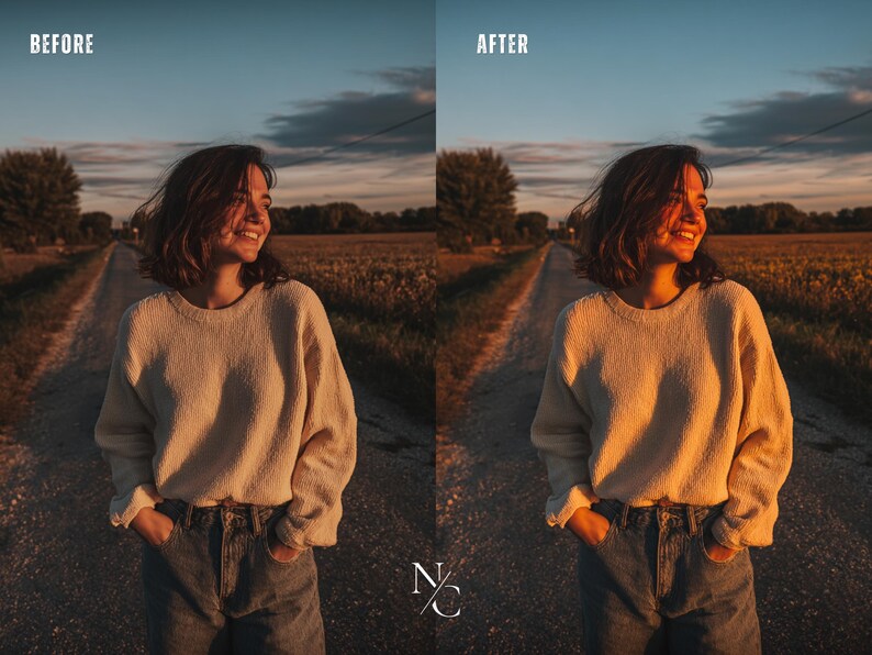 Golden Hour Lightroom Presets, Warm Presets, Gold Presets