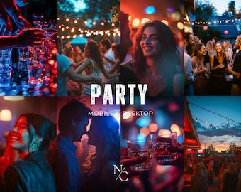 10 ajustes preestablecidos de Lightroom para fiestas: filtros fotográficos oscuros y vibrantes, ajustes preestablecidos para fiestas, colores vibrantes para escritorio y móvil (descarga digital)