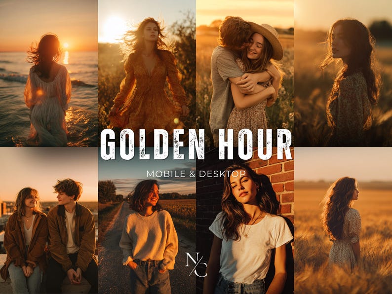Golden Hour Lightroom Presets, Warm Presets, Gold Presets