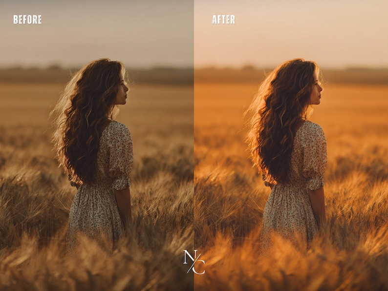 Golden Hour Lightroom Presets, Warm Presets, Gold Presets