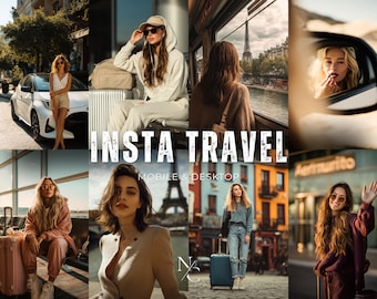 10 Aesthetic Travel Presets, Mobile & Desktop Summer Travel Preset, Clean Photo Editing Filter for Instagram Travel Blogger, Outdoor Presets