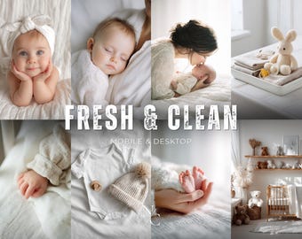 10 Baby Lightroom-presets: frisse, schone Instagram-filters, desktop- en mobiele voorinstellingen (digitale download)