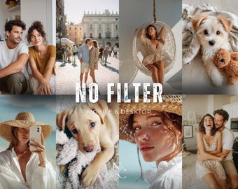 10 NO FILTER Lightroom Presets: Natural Tone Mobile & Desktop Filters, Minimal Presets, Filter