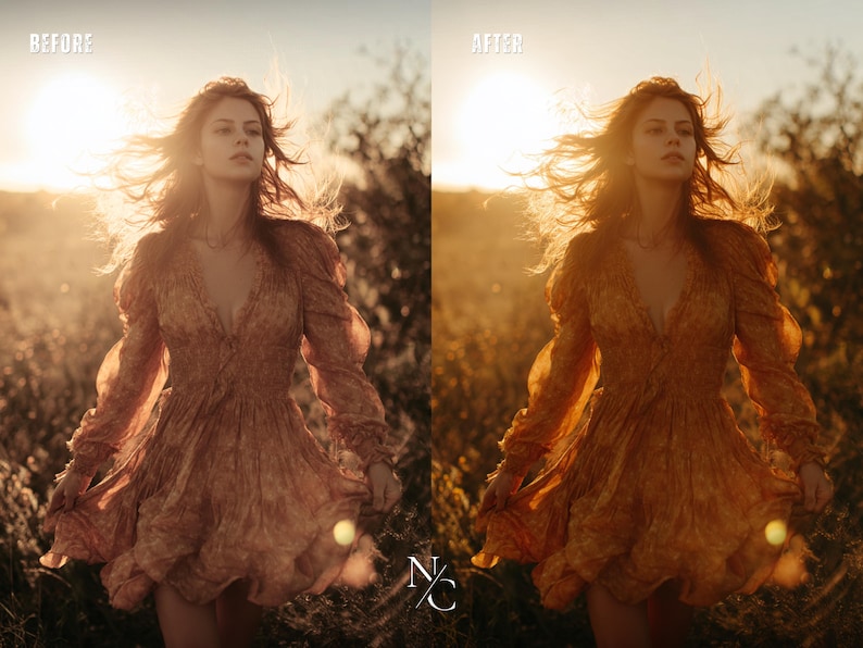 Golden Hour Lightroom Presets, Warm Presets, Gold Presets